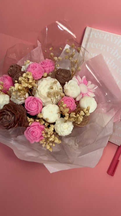 Bouquet Fondant Rose Marron