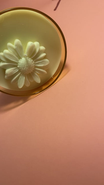 Bougie parfumée dans une tasse coupe - rouge jaune– Vanille Fleurie